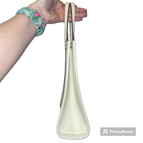 Gucci Authentic Vintage Mini Jackie Tote Bag Purse in Cream Off White Leather - Picture 5 of 15